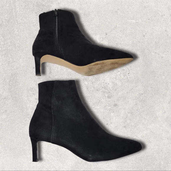 H&M Black Ankle Suede Boots - Picture 2 of 6
